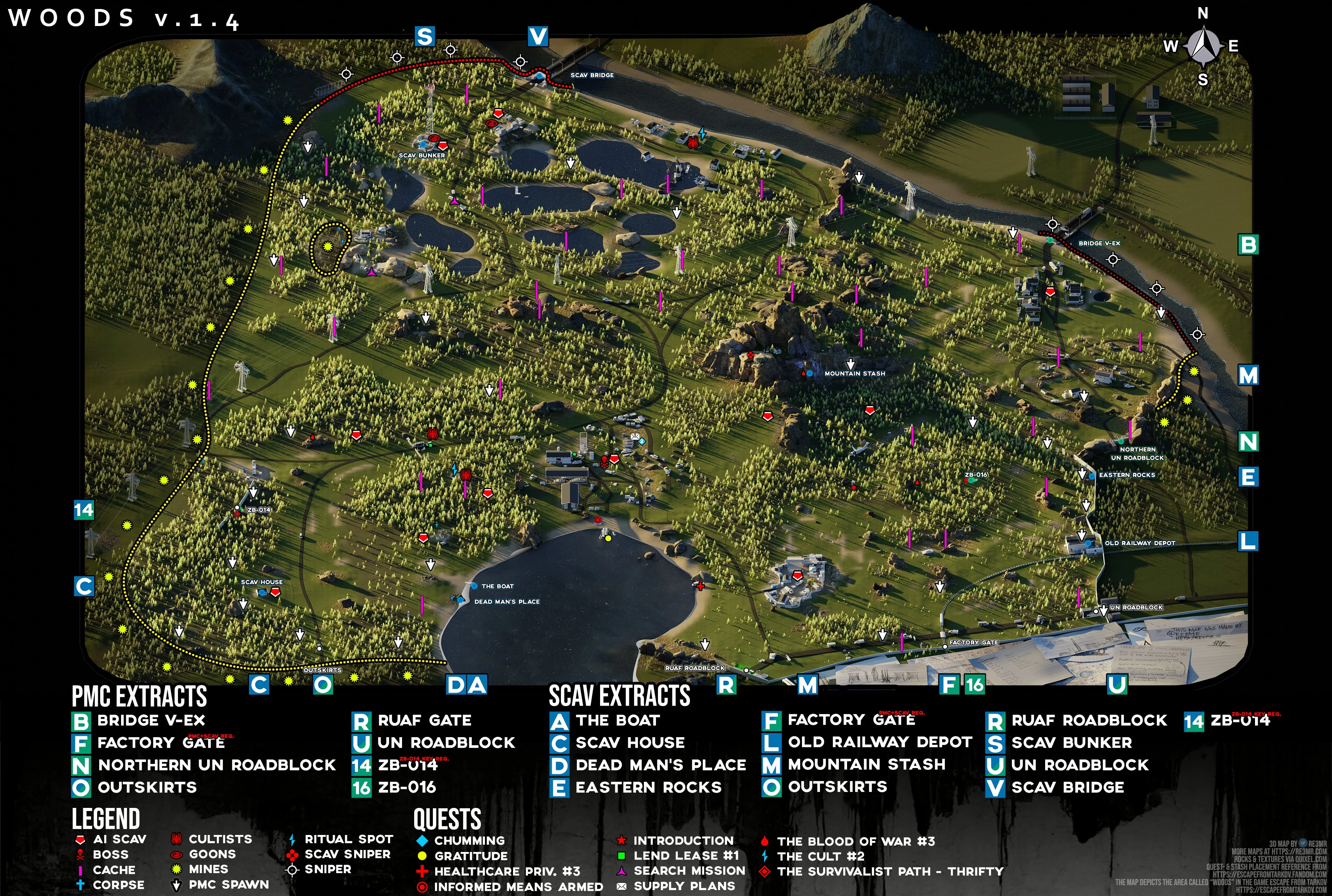 Map - Woods - Escape from Tarkov - eft-ammo.com